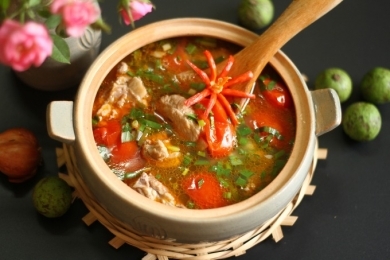 Cách nấu canh sườn nấu sấu - món